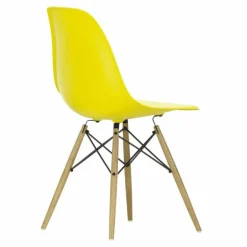 Eames Plastic Chair DSW Stoel Esdoorn Gelig