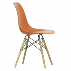 Eames Plastic Chair DSW Stoel Esdoorn Gelig