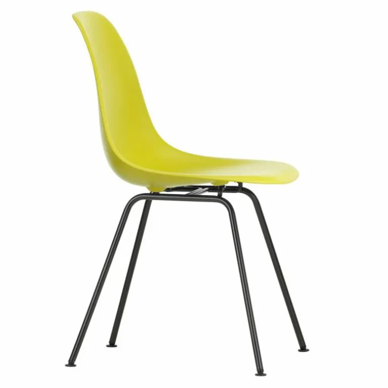 Eames Plastic Chair DSX Zwart Onderstel