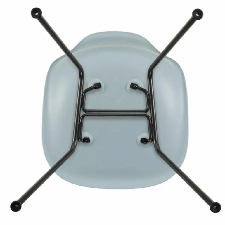 Eames Plastic Chair DSX Zwart Onderstel