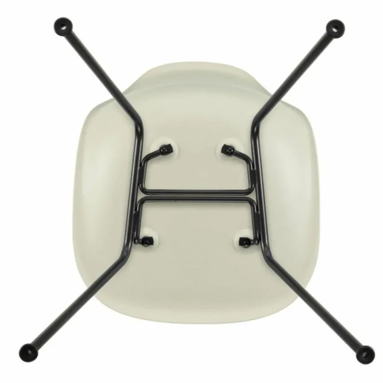 Eames Plastic Chair DSX Zwart Onderstel