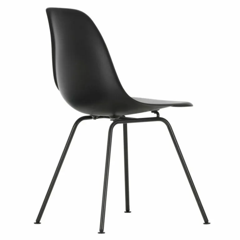 Eames Plastic Chair DSX Zwart Onderstel