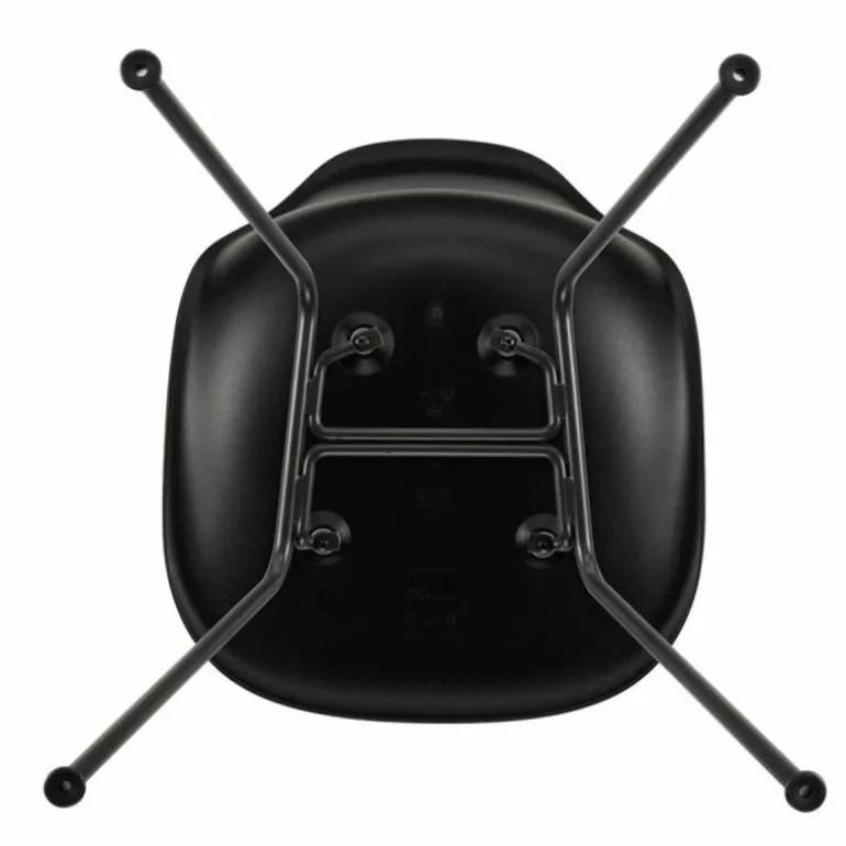 Eames Plastic Chair DSX Zwart Onderstel