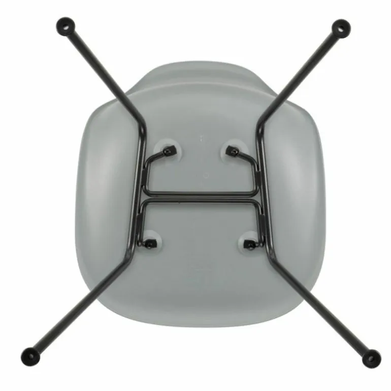 Eames Plastic Chair DSX Zwart Onderstel