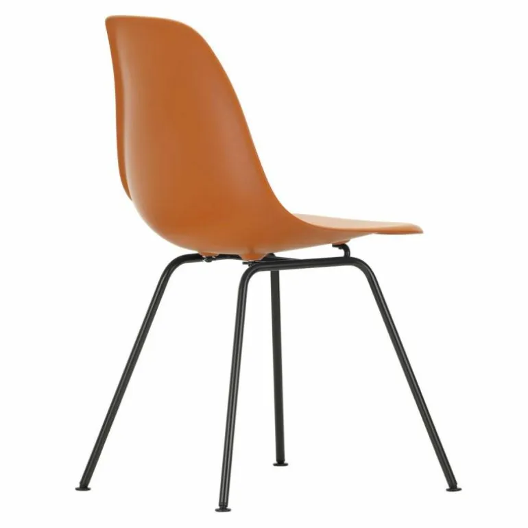 Eames Plastic Chair DSX Zwart Onderstel