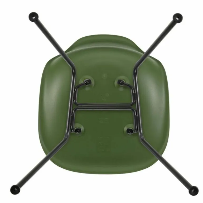 Eames Plastic Chair DSX Zwart Onderstel