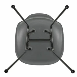 Eames Plastic Chair DSX Zwart Onderstel