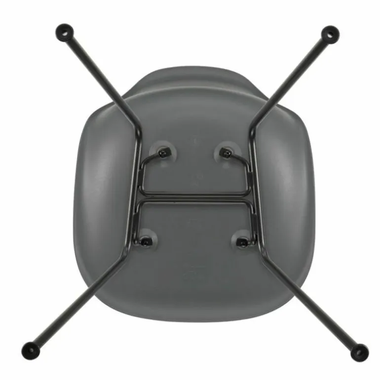 Eames Plastic Chair DSX Zwart Onderstel