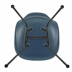 Eames Plastic Chair DSX Zwart Onderstel