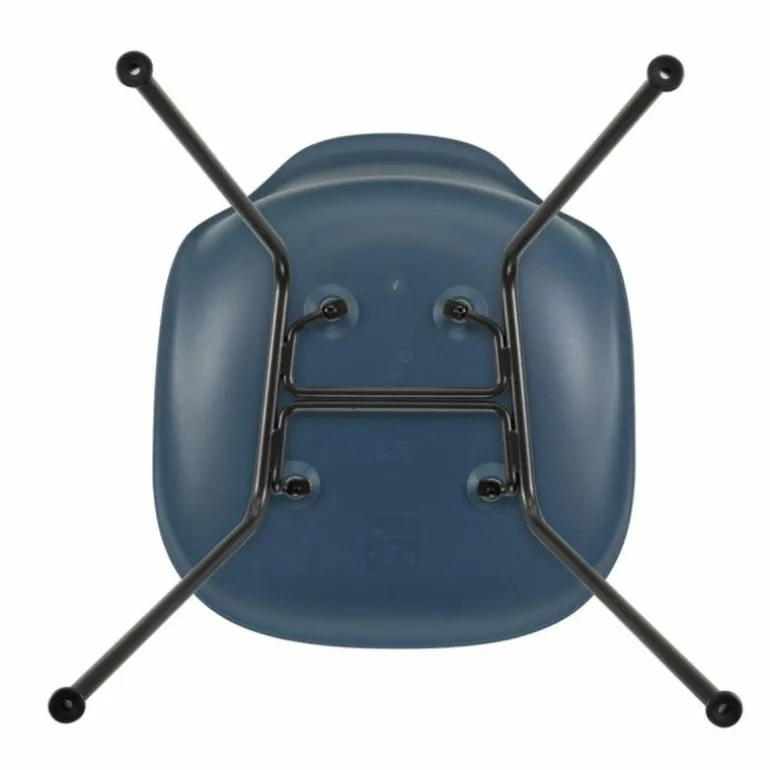 Eames Plastic Chair DSX Zwart Onderstel
