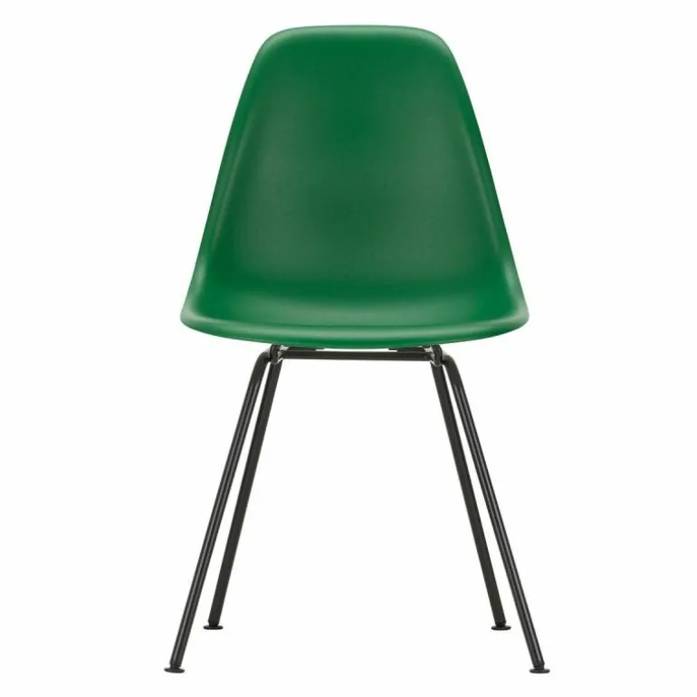 Eames Plastic Chair DSX Zwart Onderstel