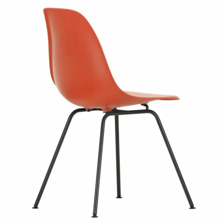 Eames Plastic Chair DSX Zwart Onderstel