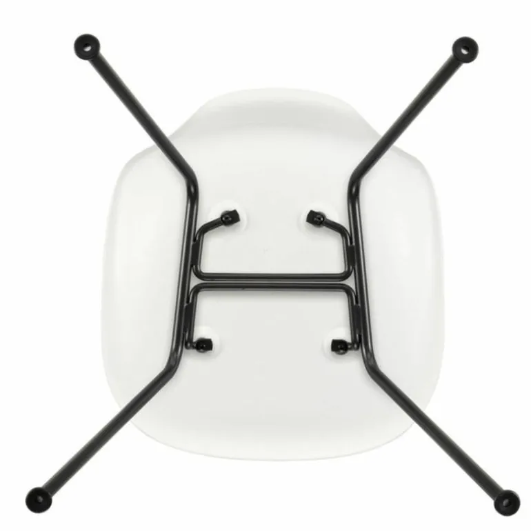 Eames Plastic Chair DSX Zwart Onderstel