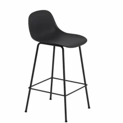 Fiber Barkruk - Stalen Onderstel Rugleuning