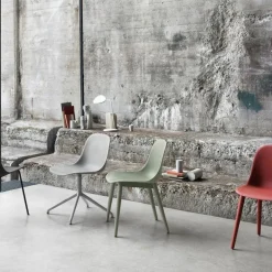 Fiber Side Chair Stoel - Houten Onderstel