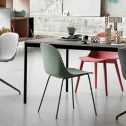 Fiber Side Stoel - Stalen Onderstel