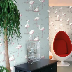 Flamingos Behang