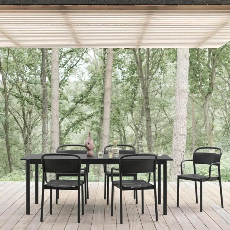 Linear Steel Armstoel