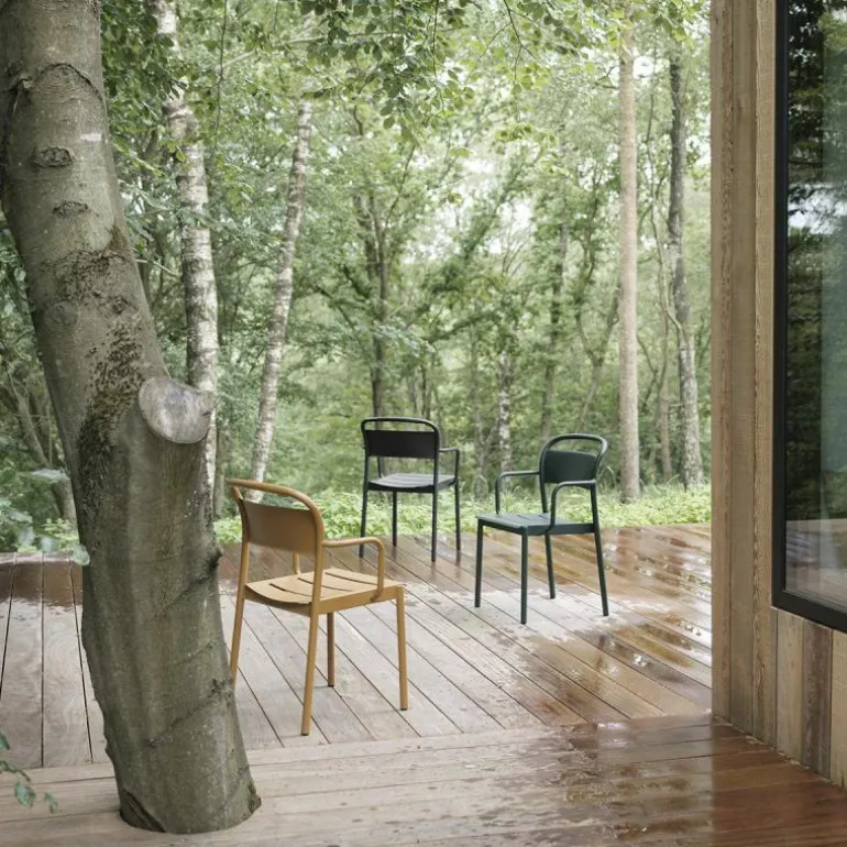 Linear Steel Armstoel