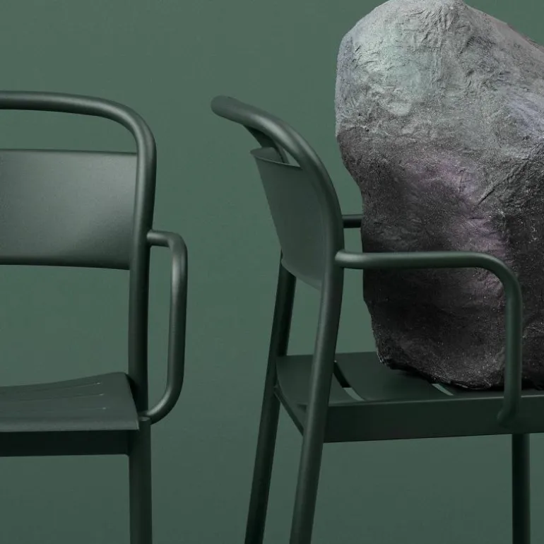 Linear Steel Armstoel