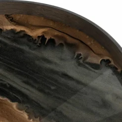 Organic Dienblad Rond Donker