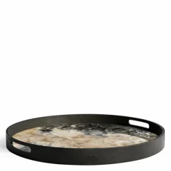 Organic Dienblad Rond Donker