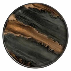 Organic Dienblad Rond Donker