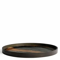 Organic Dienblad Rond Donker