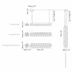 Prop Light Double Vertical Hanglamp