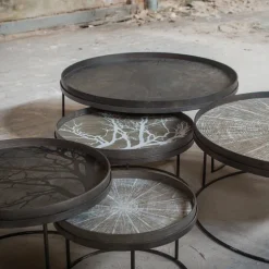 Round Tray Bijzettafel, set van 2