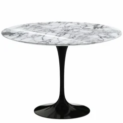 Saarinen Tulip Eettafel Met Zwart Onderstel - Rond