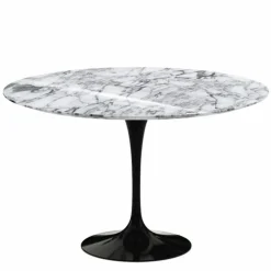 Saarinen Tulip Eettafel Met Zwart Onderstel - Rond