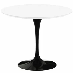 Saarinen Tulip Eettafel Met Zwart Onderstel - Rond