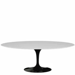 Saarinen Tulip Eettafel Met Zwart Onderstel - Ovaal