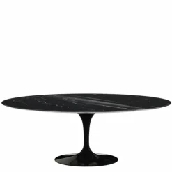 Saarinen Tulip Eettafel Met Zwart Onderstel - Ovaal