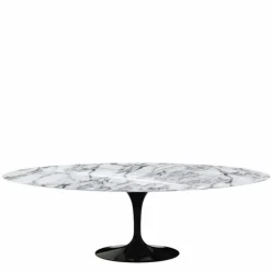 Saarinen Tulip Eettafel Met Zwart Onderstel - Ovaal