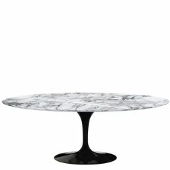 Saarinen Tulip Eettafel Met Zwart Onderstel - Ovaal