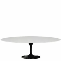Saarinen Tulip Eettafel Met Zwart Onderstel - Ovaal