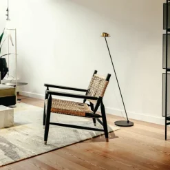 Sento Lettura Vloerlamp Met Zwart Onderstel