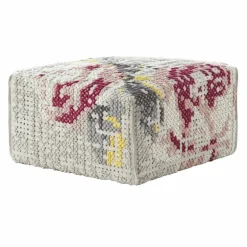 Square Flowers Canevas, Natural