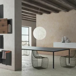 Tense Carbonised Wood Eettafel