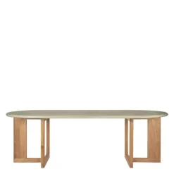 Trestle Outdoor Eettafel Concrete Teak