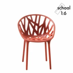 Vegetal Stoel Rood Miniatuur - set van 3