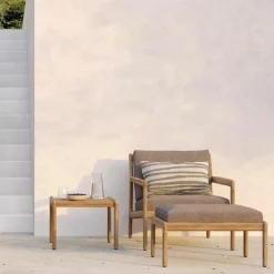 White Stripes Outdoor Kussen